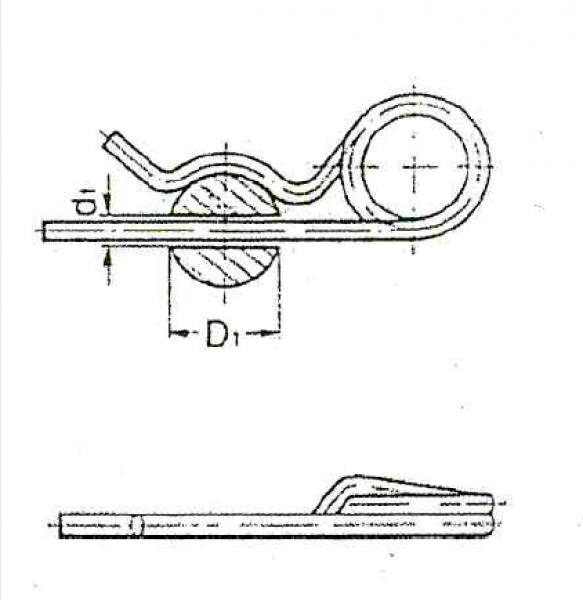 Federstecker Doppelt 4 mm Nr. 420301